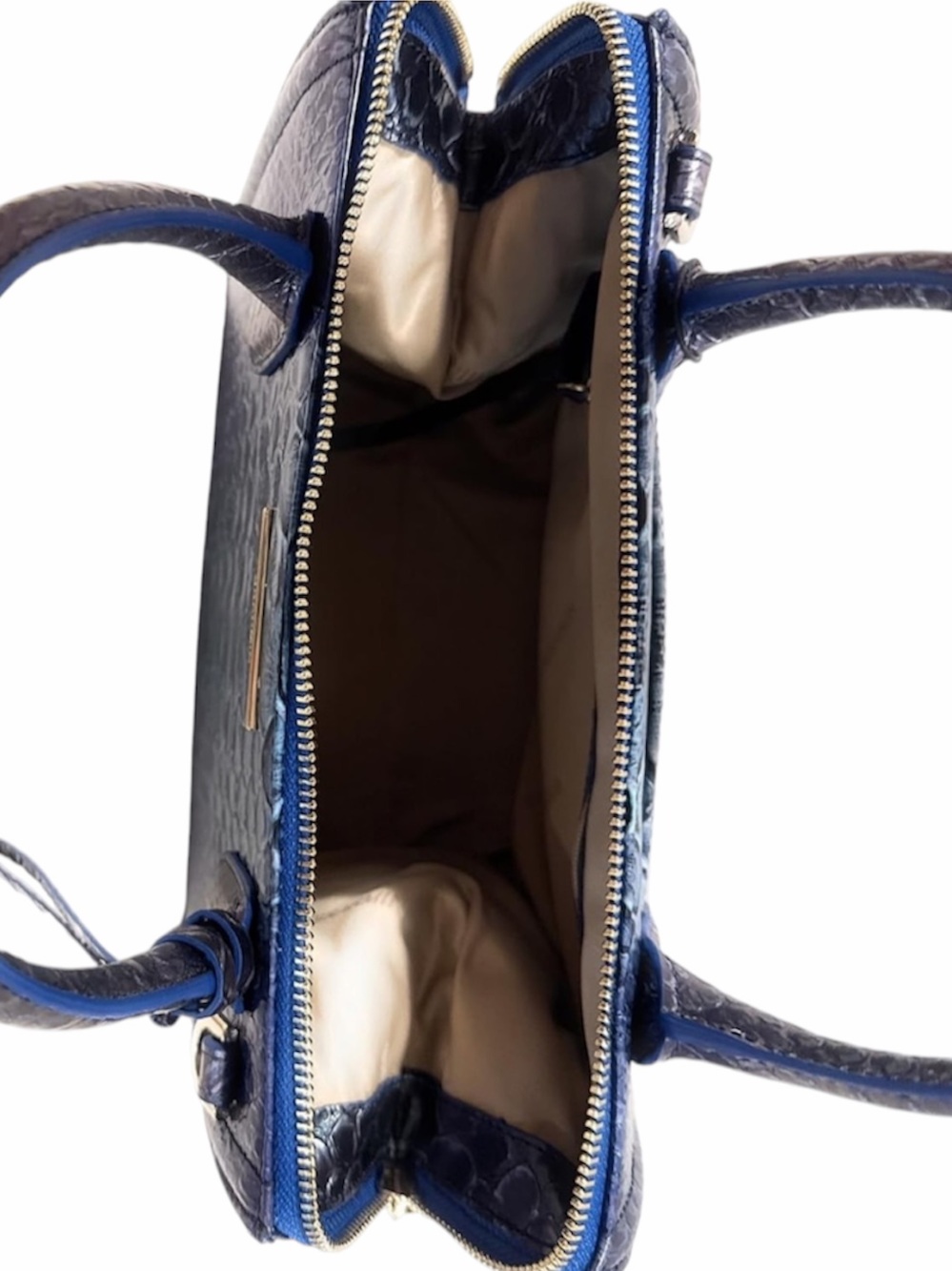 Brahmin Small Carolina Electric Blue Ateague Satchel - Picture 4 of 13